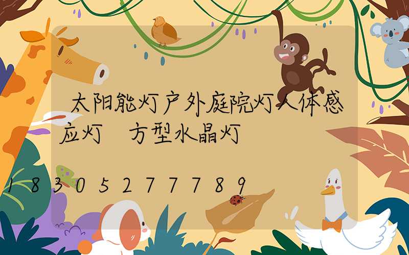 太阳能灯户外庭院灯人体感应灯 方型水晶灯